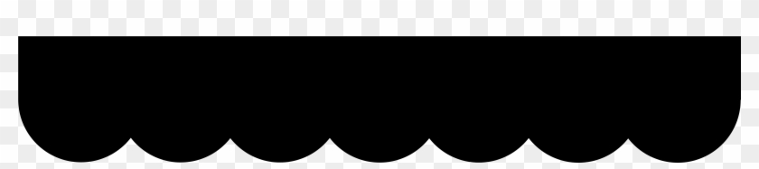 Scalloped Edge Border Template 144827 - Black Scalloped Border Png Clipart