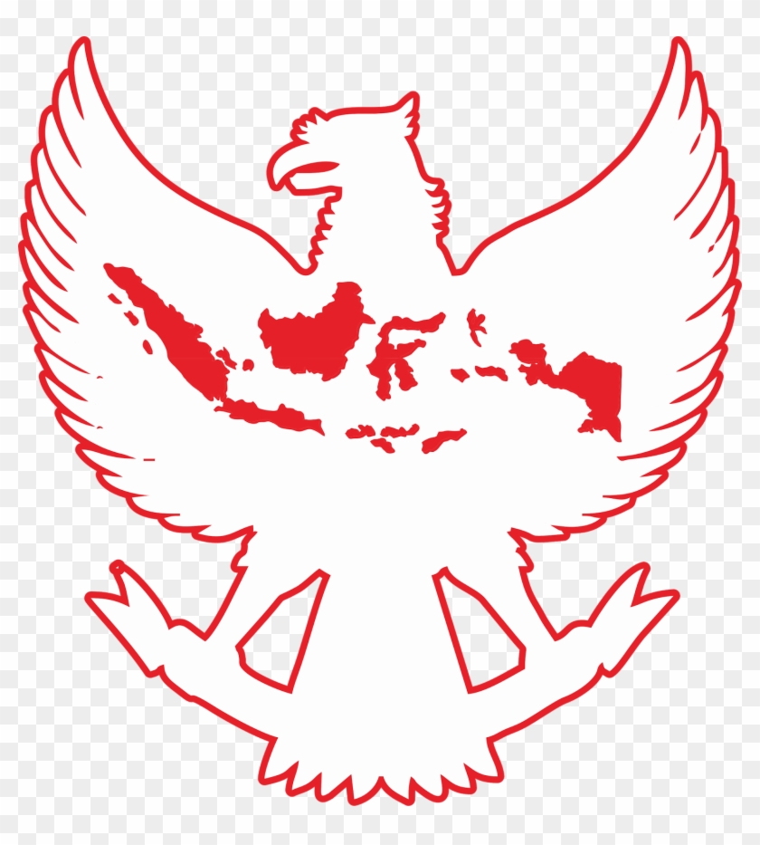 Indonesia Map Flat Design Clipart #3965864