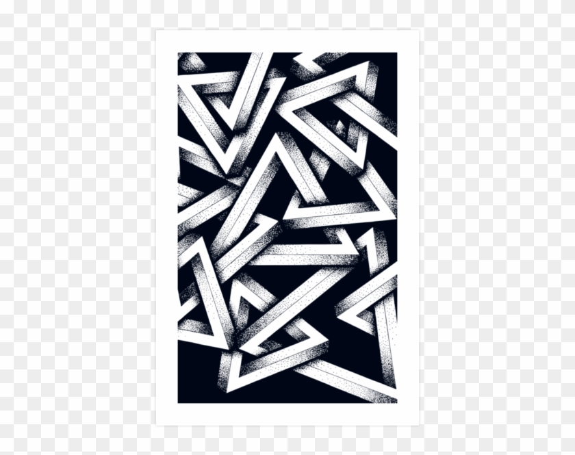 Impossible Penrose Triangles - Escher Graphics Clipart #3966548