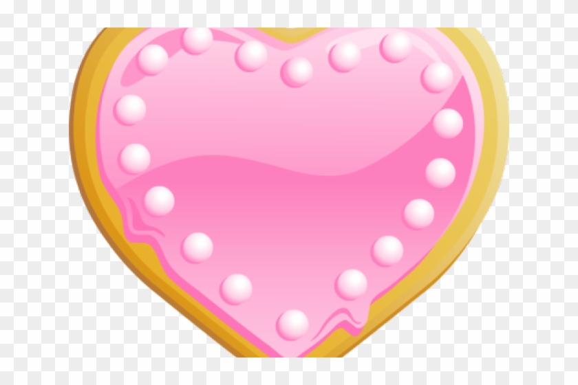 Cute Clipart Cookie - Heart Sugar Cookie Clipart - Png Download