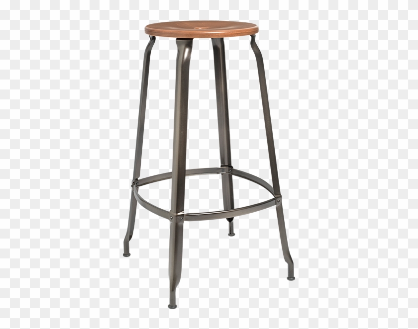 Nicolle Stool Steel Wooden Seat 75cm - Nicolle Chair Clipart #3968485