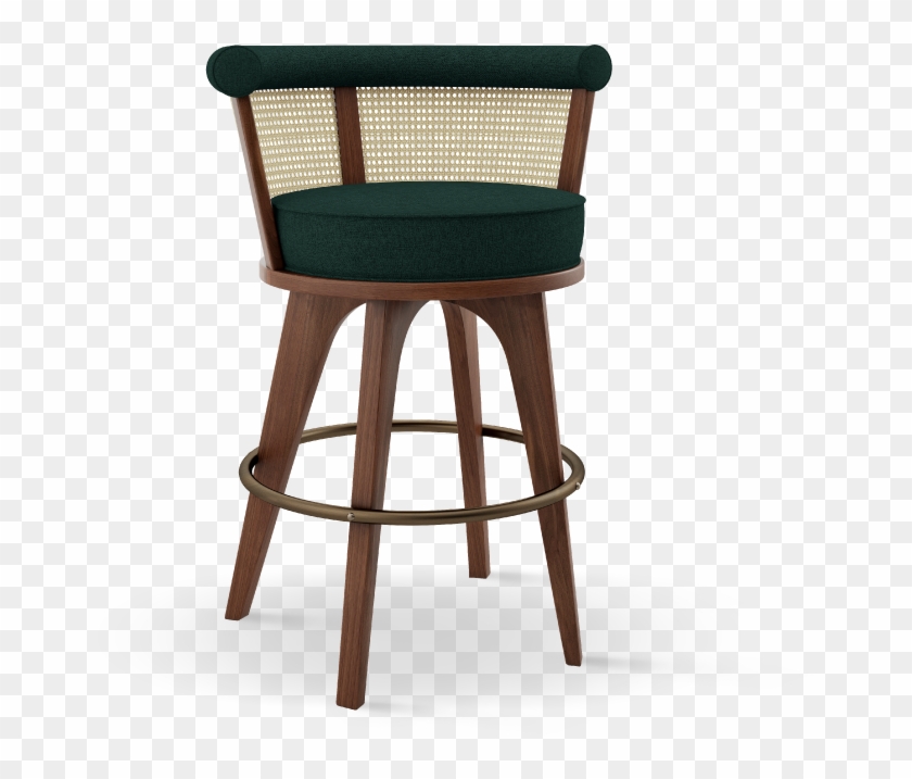 George Bar Chair Handcrafted In Walnut Wood, Ratan - Gladiator Bar Stool Clipart #3968548