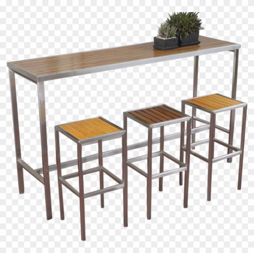 Bar Table And Stool Design - Outdoor High Bar Table And Stools Clipart #3968696