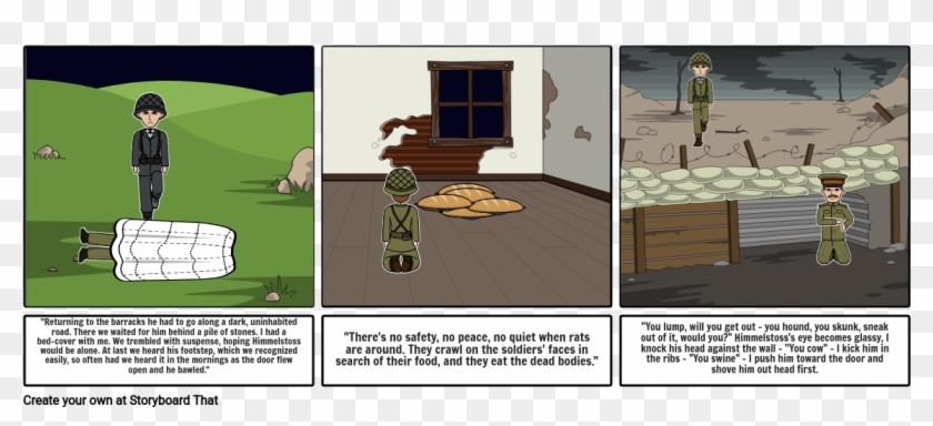 Theme In All Quiet Storyboard - Cartoon Clipart