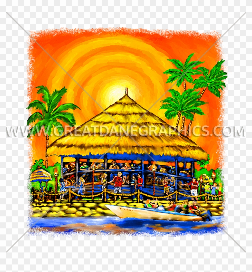 Tiki Bar - Transparent Beach Bar Clipart - Png Download #3969859