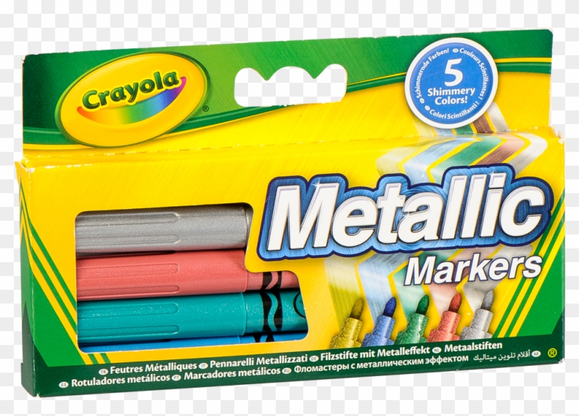 Crayola Glitter Markers, , Large - Crayola Metallic Markers Clipart