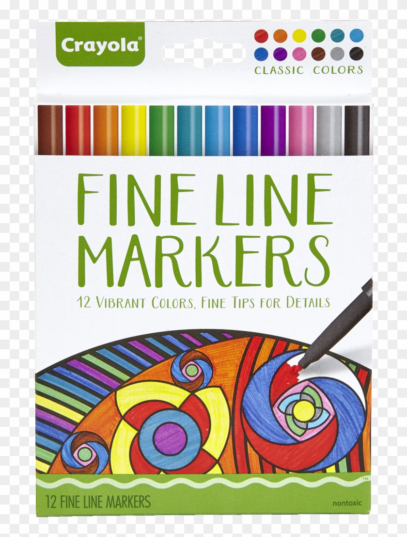 Crayola Aged Up Fine Line Markers, Assorted Classic - Crayola Fine Line Markers Clipart