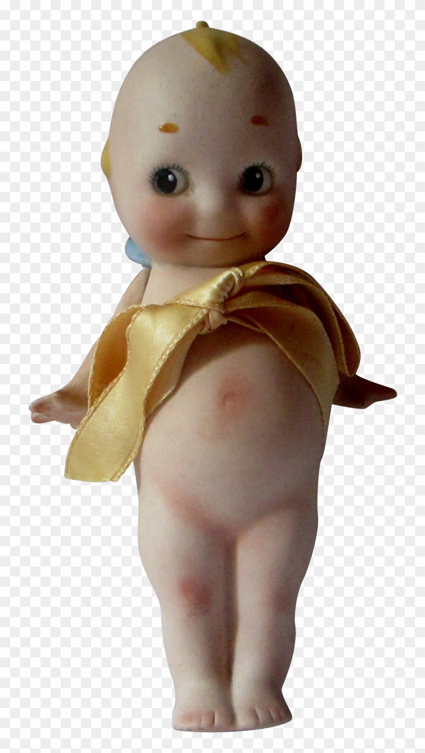Vintage Bisque Kewpie Marked Transparent Background - Kewpie Doll Transparent Background Clipart