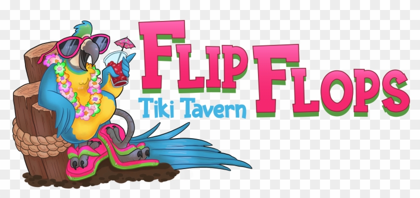 Flip Flops Tiki Tavern Clipart