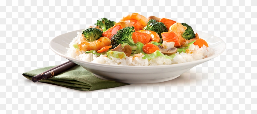 Japanese Teriyaki Salmon & Shrimp - Dish Clipart