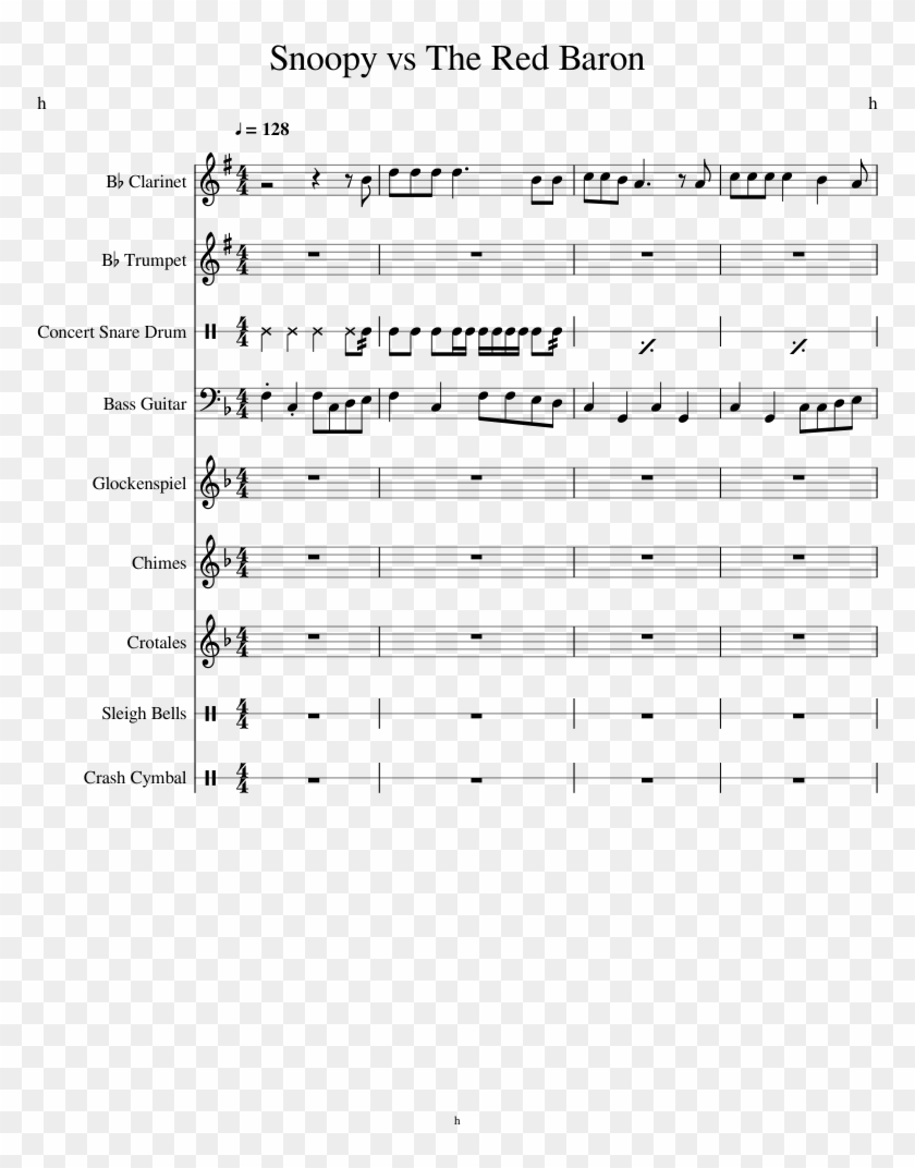 Snoopy S Christmas - Shotgun Violin Sheet Music Clipart
