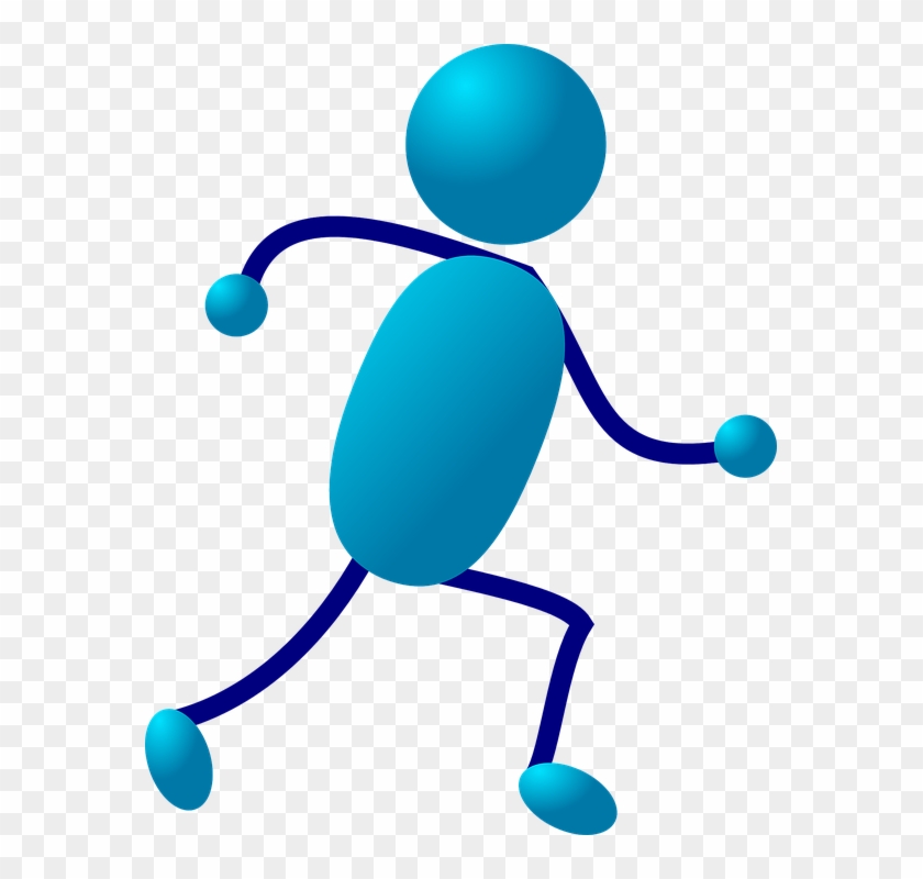Stickman Stick Figure Run Running Person Runner - Running Clipart Animated - Png Download