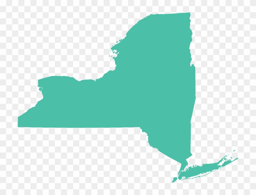 New York Map - New York The State Clipart #3971614