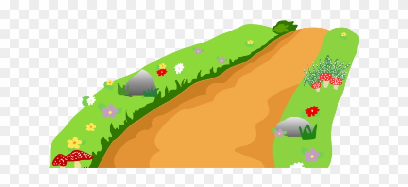 Pathway Black - Transparent Dirt Road Cartoon Clipart #3972318