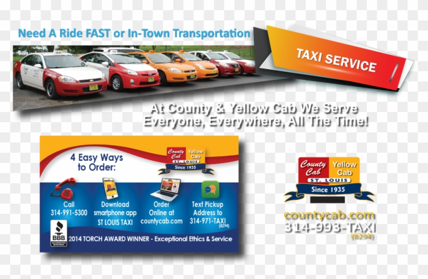 Louis County & Yellow Cab - Online Advertising Clipart