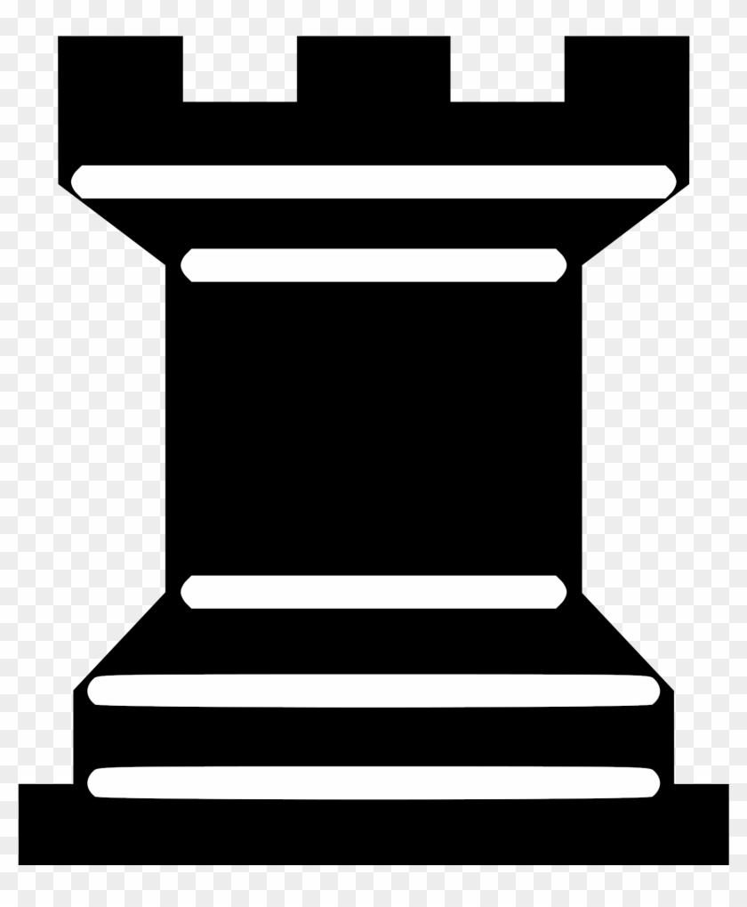 Black Rook Chess Piece - Rook Chess Pieces Png Clipart #3973030