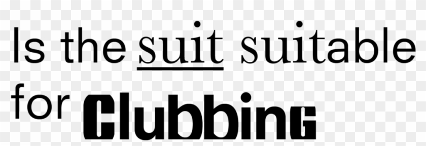 Suit Clubbing Header Website - Monochrome Clipart