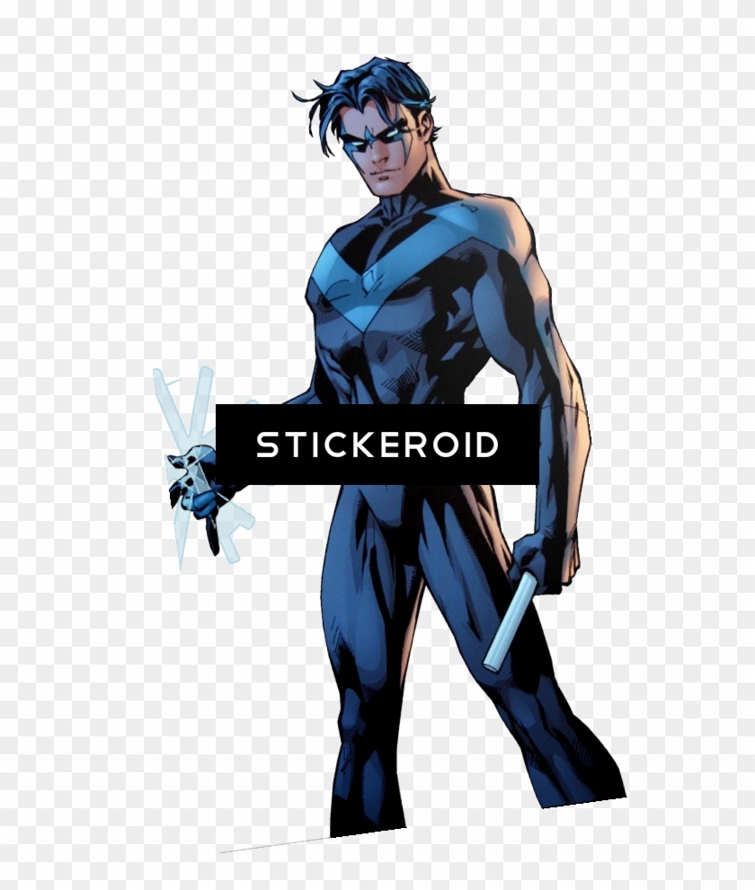 Top Grade Batman Young Justice Nightwing Cosplay Costume - Nightwing Transparent Clipart #3973821