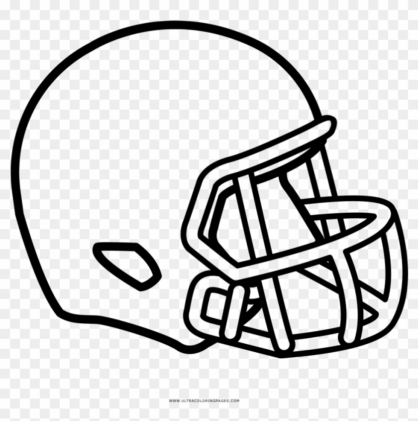 Football Helmet Coloring Page - Casco De Rugby Dibujo Clipart #3974100