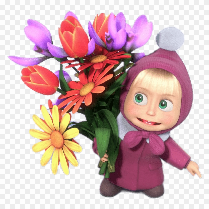 Download - Masha Y El Oso Flores Clipart