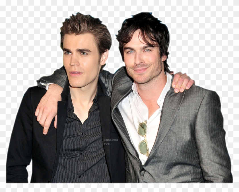 The Vampire Diaries Png - Ian Somerhalder And Paul Wesley Clipart #3974536