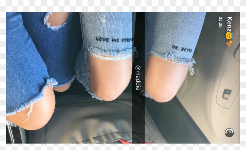 Love Me Forever Or Never Jeans - Tights Clipart