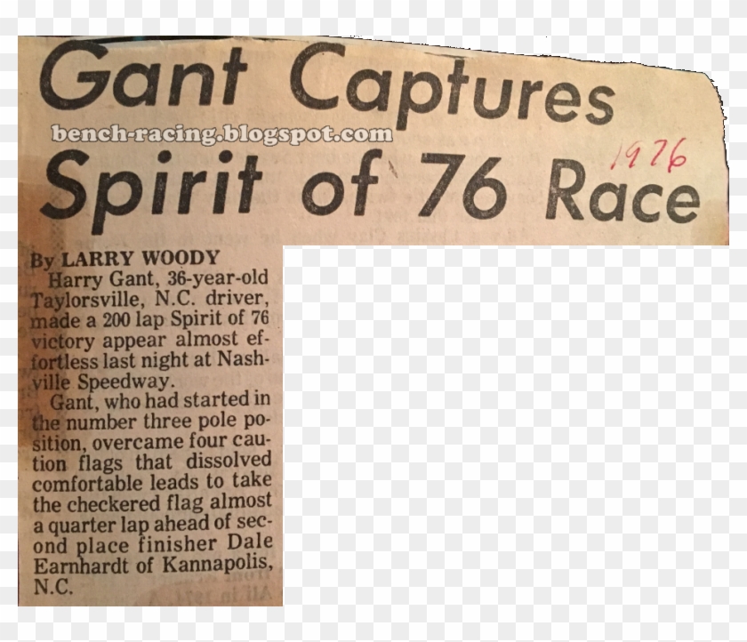 Earnhardt's Final Race In Music City - Newsprint Clipart