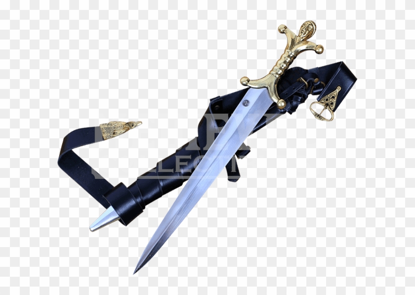Celtic Anthropomorphic Sword With Scabbard And Belt - Sword Clipart #3975490
