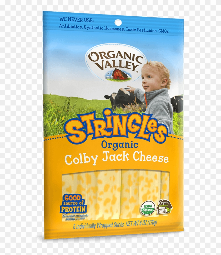 Colby Jack Stringles, 1 Oz Sticks - Organic Colby Jack String Cheese Clipart