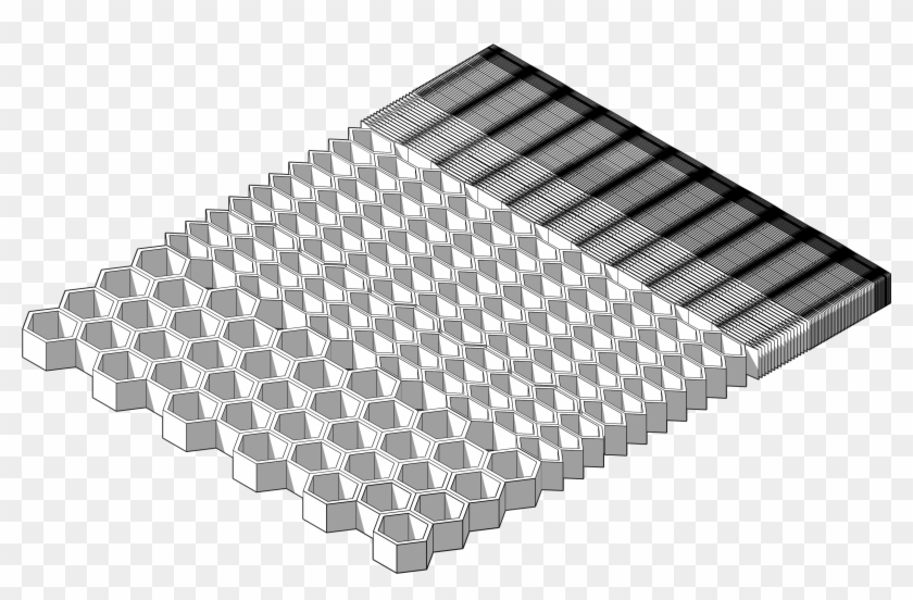 Honeycomb Core & Panels - Monochrome Clipart #3976227