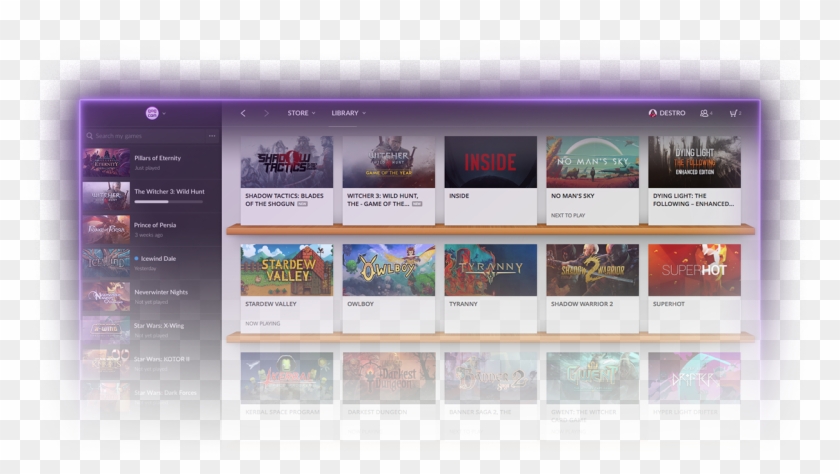 Library Features - Gog Galaxy Clipart