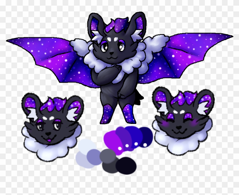She's A Zorua/noibat/cosmog Fusion - Cartoon Clipart