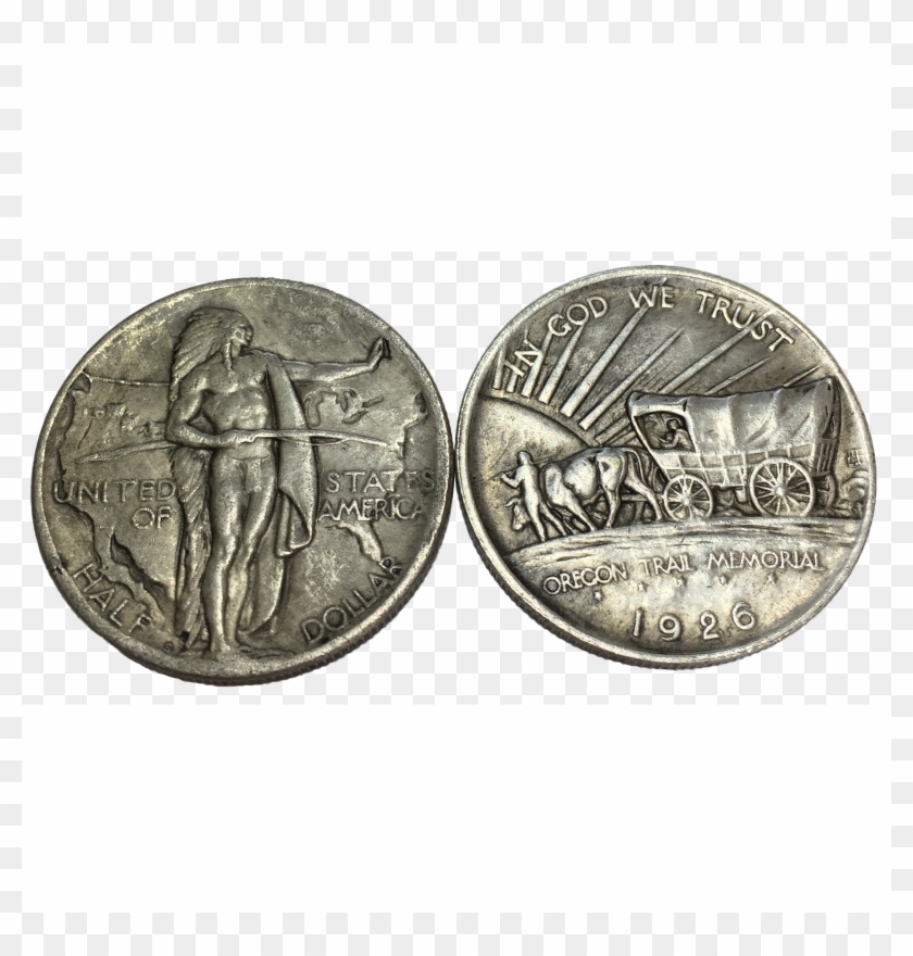 Oregon Trail Half Dollar Coin - Quarter Clipart #3976471