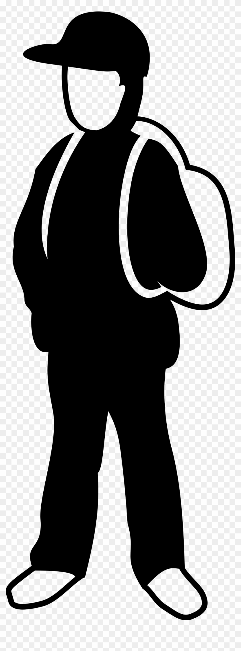 This Free Icons Png Design Of Simple Schoolkid Outline - School Kid Clipart Transparent Png