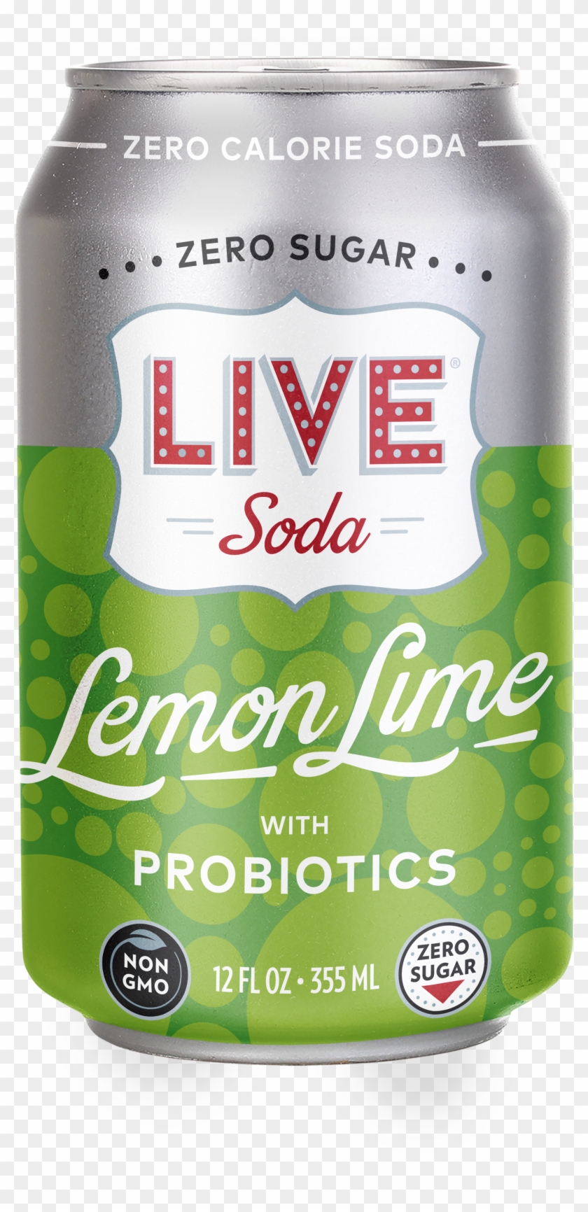 Zero Calorie Soda With Probiotics Lemon Lime Flavored Sodas Clipart