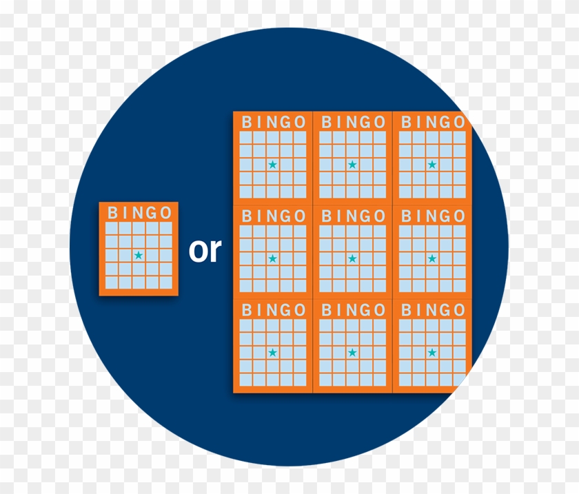 A Single Bingo Card And A Book Of 9 Bingo Cards - Circle Clipart #3976677