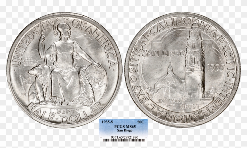 1935 S San Diego C50c Pcgs65 - Cash Clipart