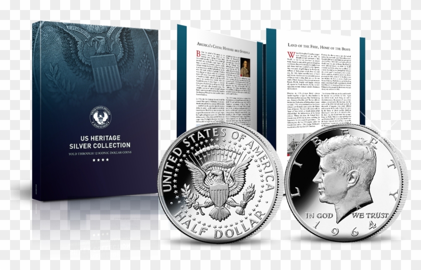 Jfk With Us Dollar Presentation Case - Usa Ezüst 1 Dolláros Clipart #3977286