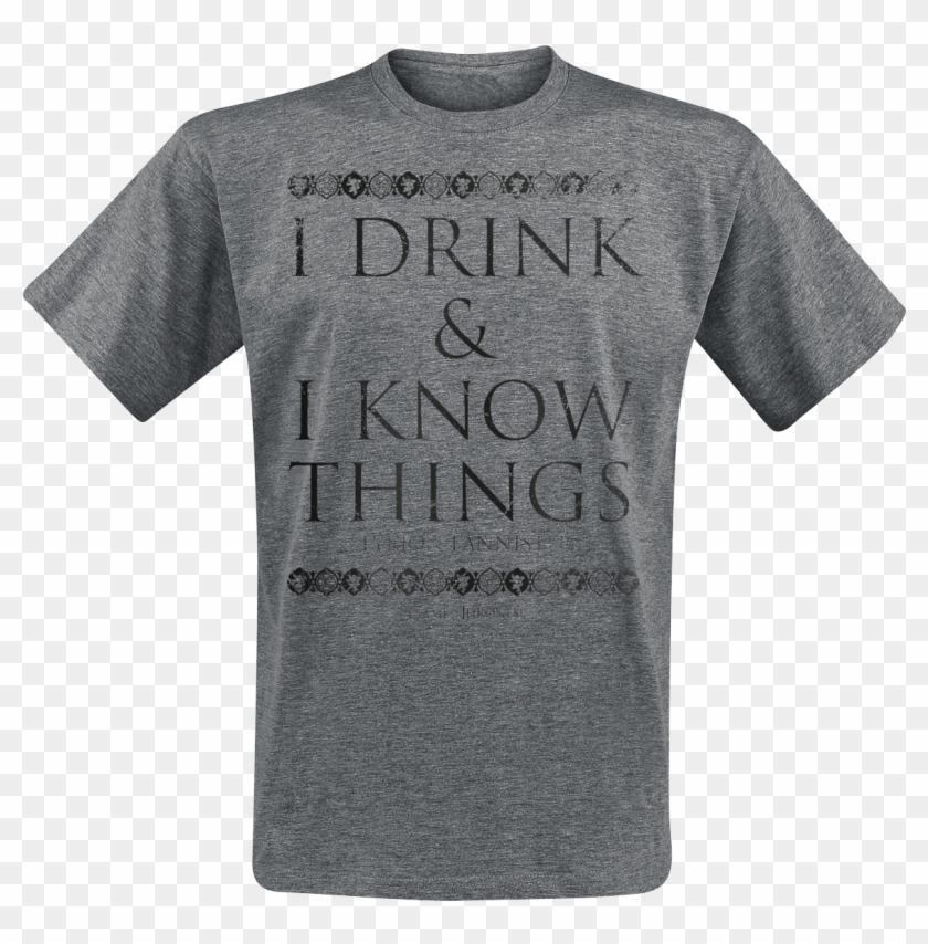 Game Of Thrones Tyrion Lannister I Drink And I Know - Wile E Coyote T Shirt Clipart #3977437