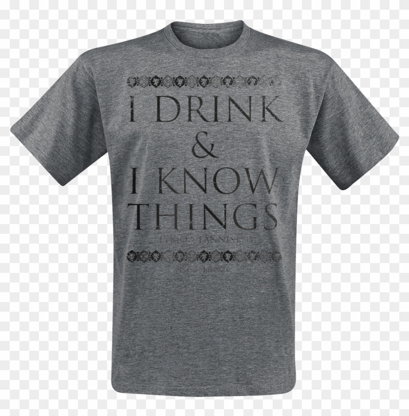Game Of Thrones Tyrion Lannister I Drink And I Know - Wile E Coyote T Shirt Clipart