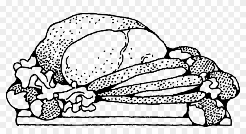 Roast Roast Beef Roast Pork Ham Sliced Meat - Roast Beef Black And White Clipart