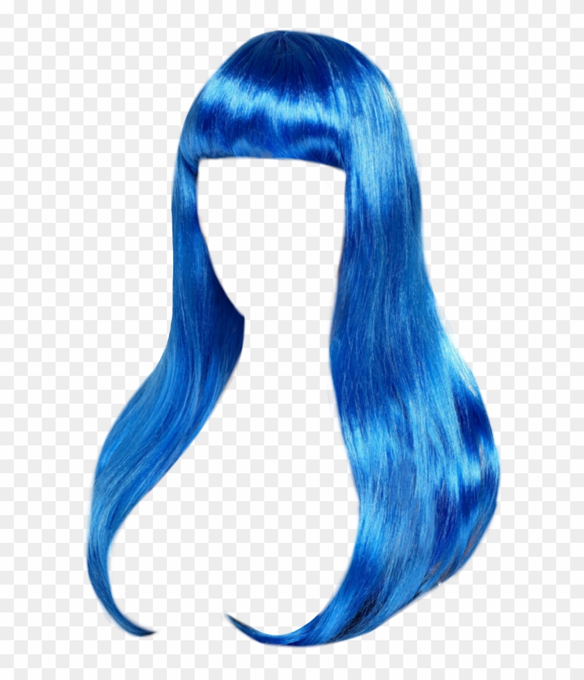 #blue #hair #wig #long Hair #longhair #azul #shiny - Blue Hair Transparent Clipart
