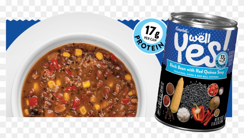 Campbell's Well Yes Black Bean With Red Quinoa Soup - Curry Clipart