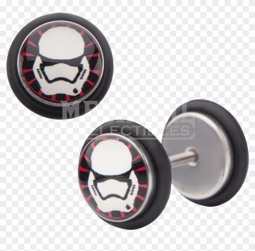 First Order Stormtrooper Screw Back Earrings - Spider-man Clipart #3979867