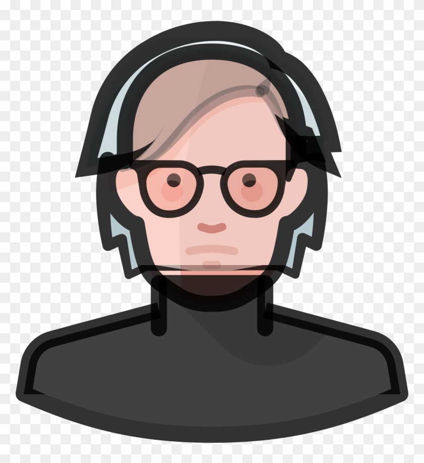 Andy Warhol Icon - Andy Warhol Face Vector Clipart #3980047
