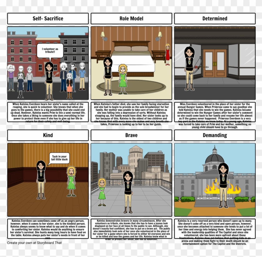 Katniss Everdeen - Storyboard Clipart #3980130