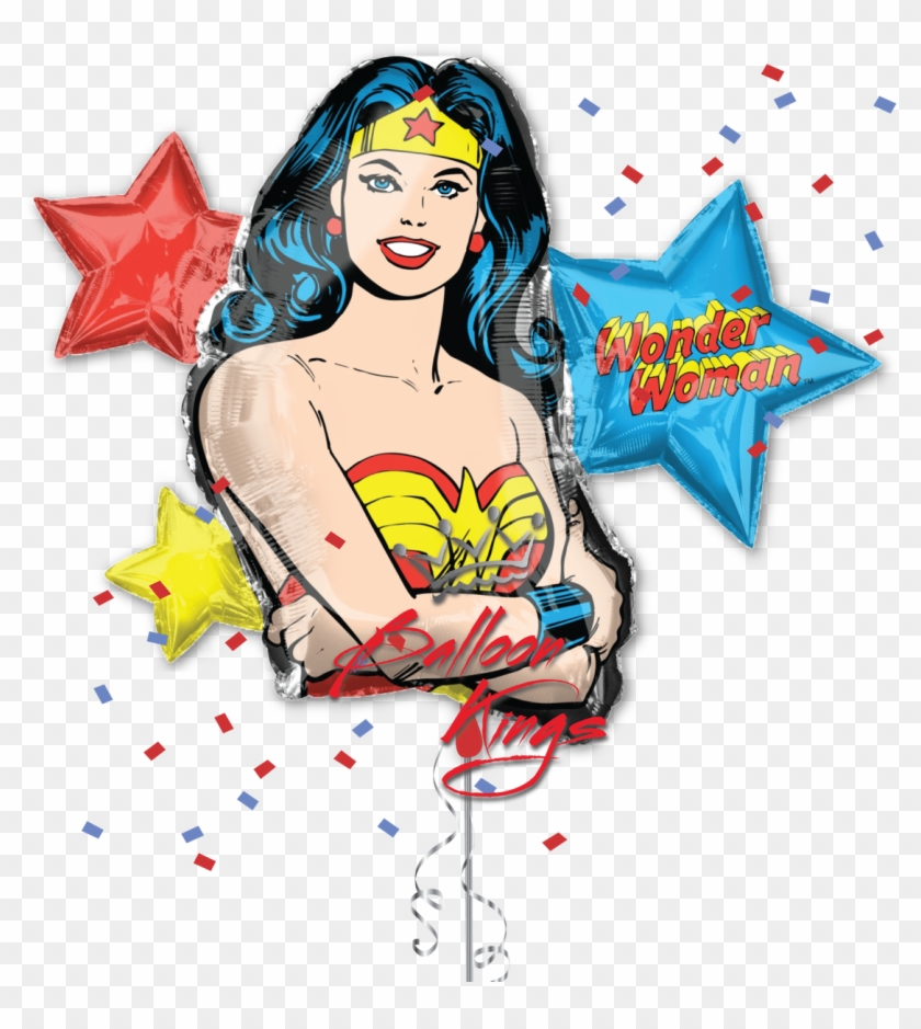 Wonder Woman Stars - Balloon Clipart #3980367