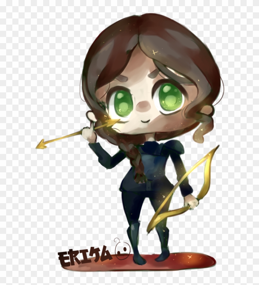 Kawaii Katniss Everdeen By Dessineka - Katniss Everdeen Kawaii Clipart