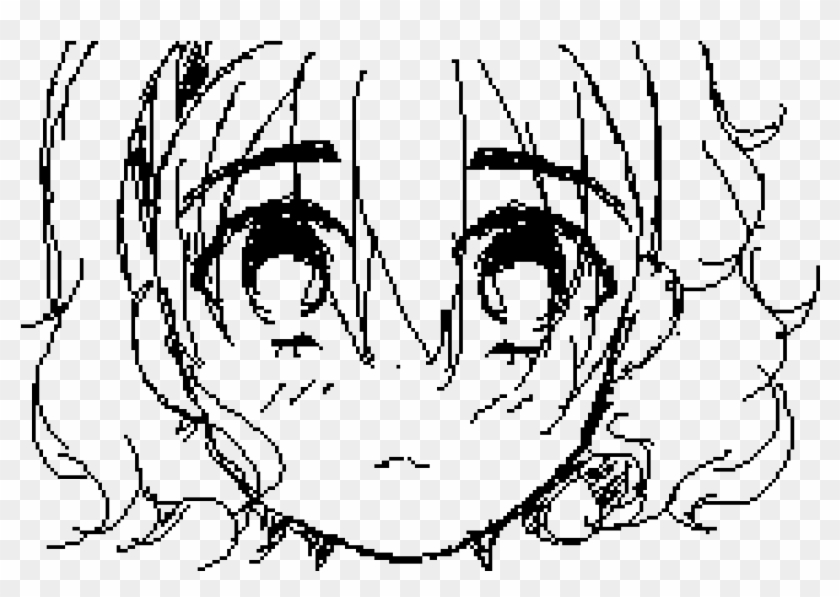 Short Haired Girl - Line Art Clipart