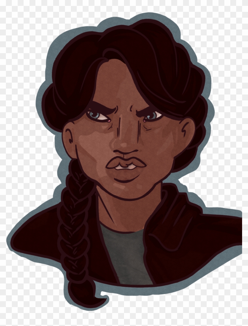 “after Stumbling On I Felt Like Drawing Up Katniss - Illustration Clipart #3981078